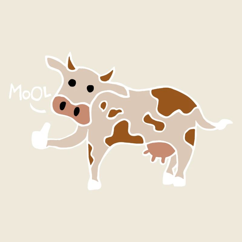 Mool / Cool Cow Daumen hoch (Weiß)