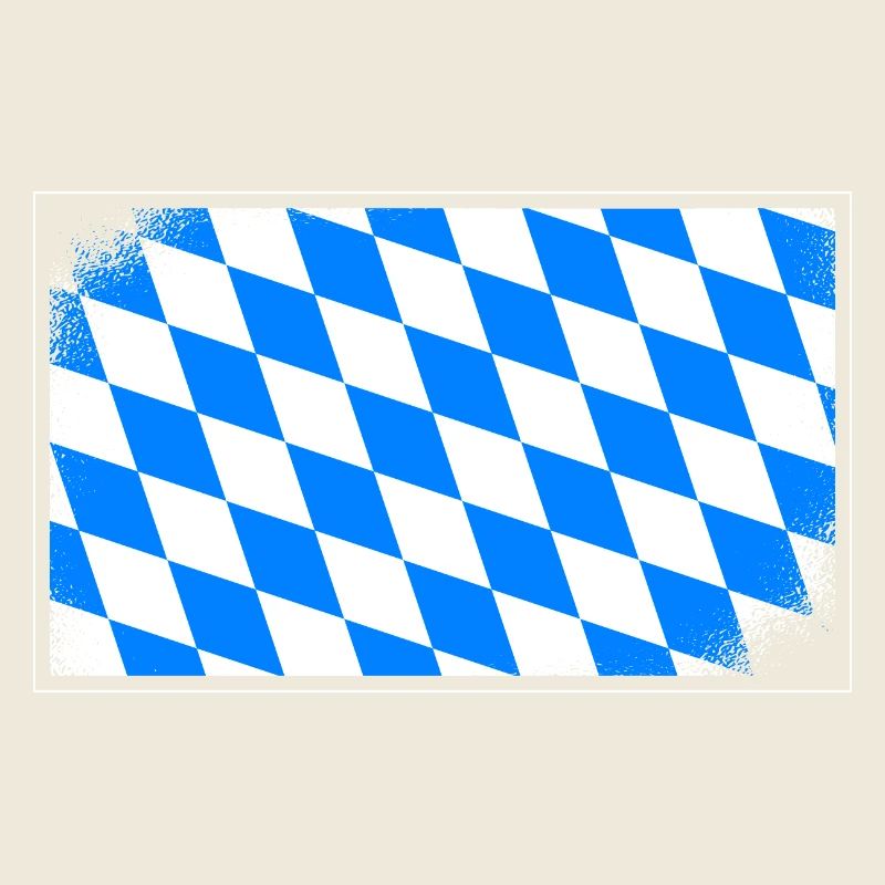 Drapeau de la Bavière aspect utilisé Drapeau bavarois Vintage