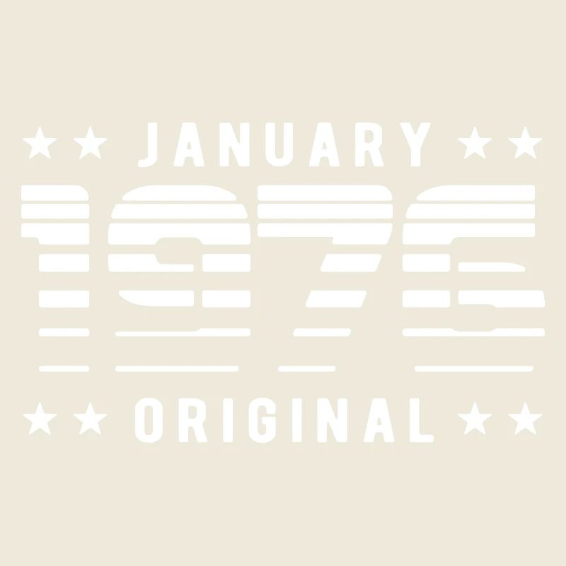 Janvier 1976 Rétrodesign original | Anniversaire