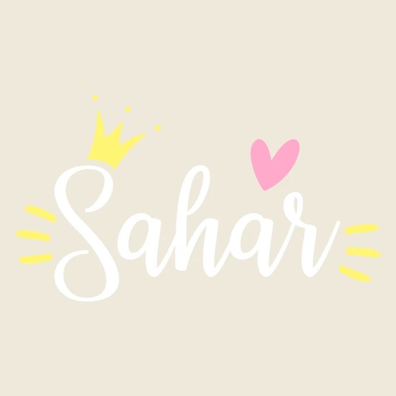 Couronne de nom Sahar