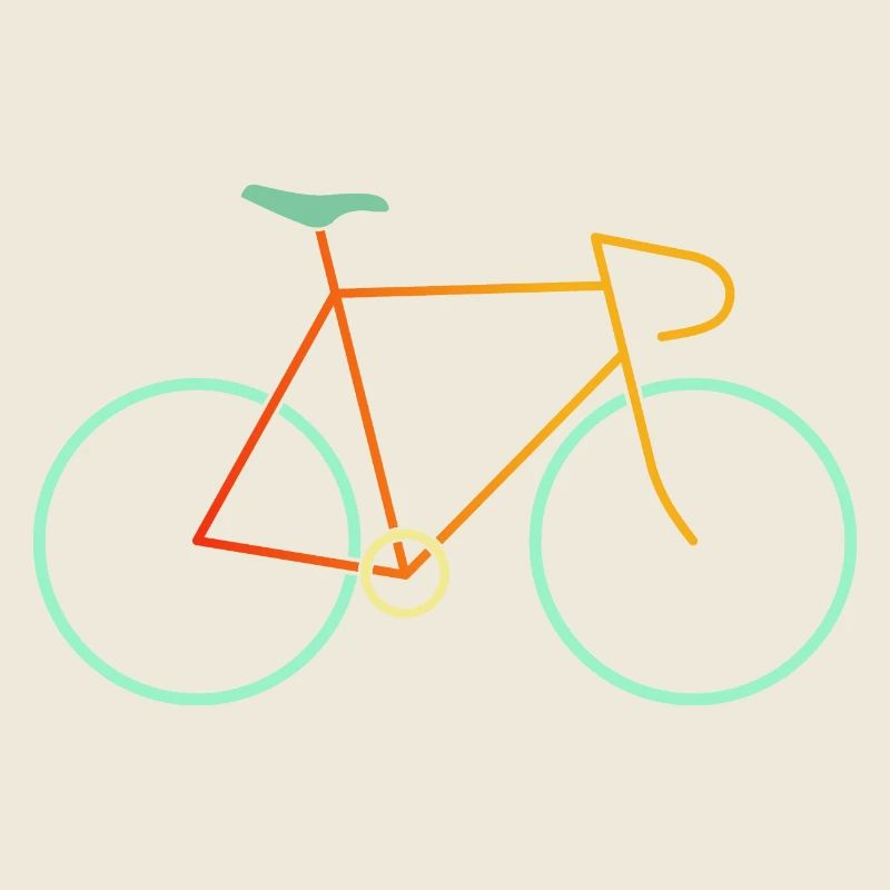 Vélo de course coloré