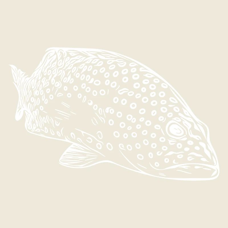 Elegant Vintage Spotted Grouper