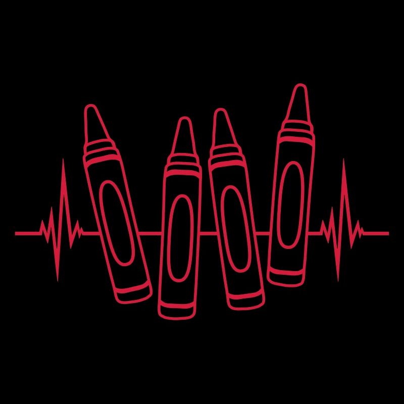 Frequency Colorful Wax Crayons Design