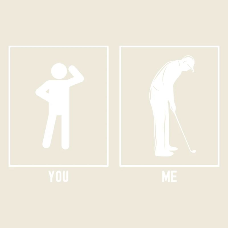 Sie - Ich - Golfspieler in Pose