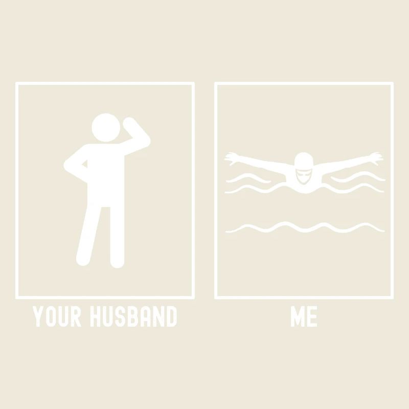 Her Husband - Me - Swimming Vector
