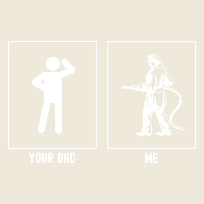 Ton papa - Moi - Pompier