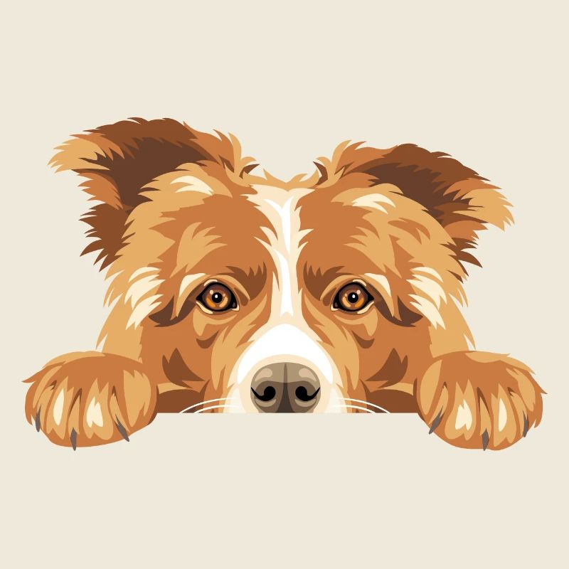 Coup d’œil triste chien Border Collie