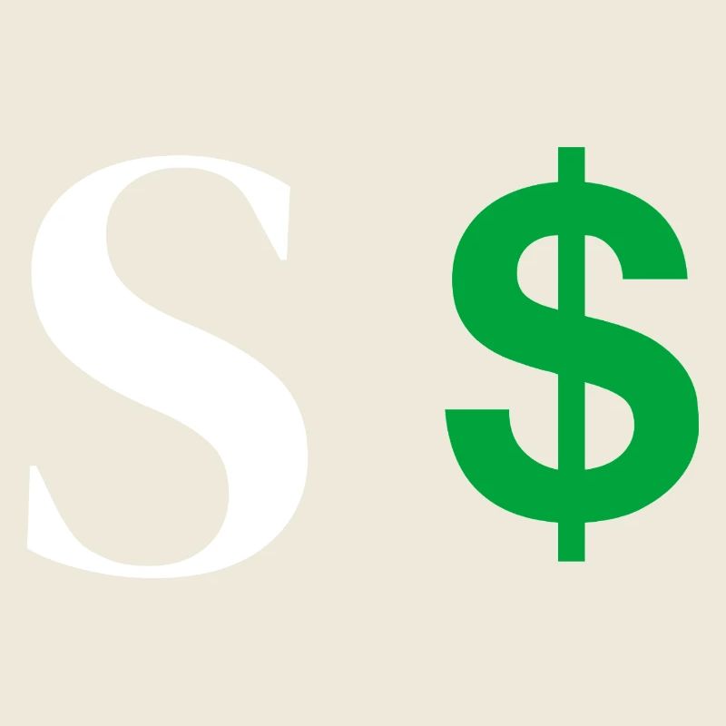 Buchstabe s Dollar