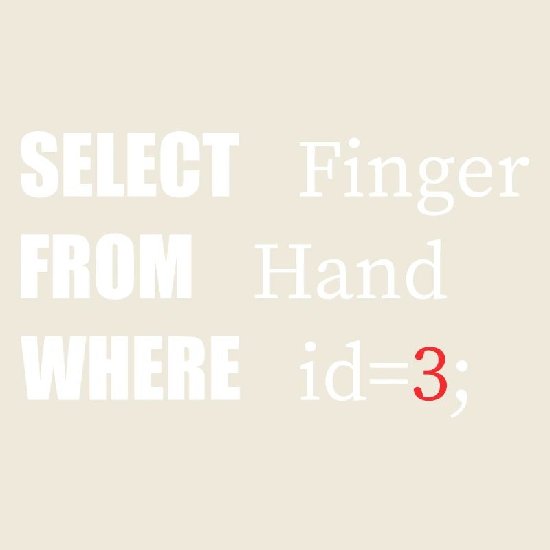 Handauswahl Finger, Lustiger Code. Programmierer-Sprache