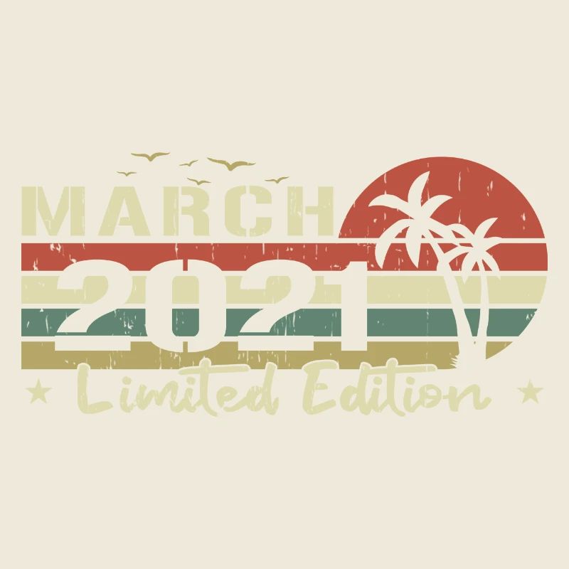 millésime de mars 3e anniversaire né 2021 vibe