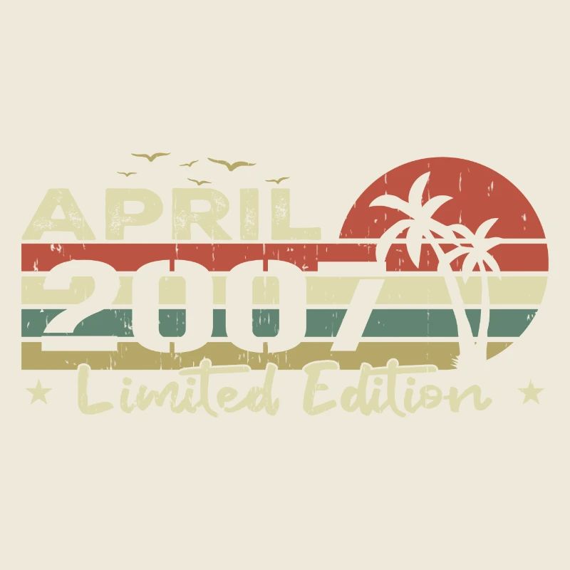 millésime de avril 17e anniversaire né 2007 vibe
