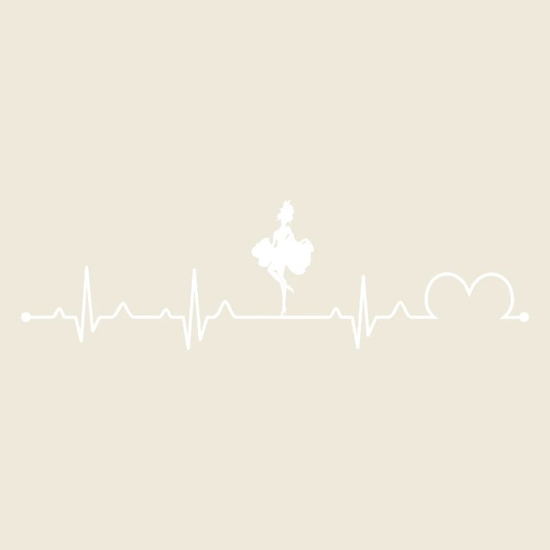 Can-can Heartbeat ECG Pulse Dancer Theater Gift