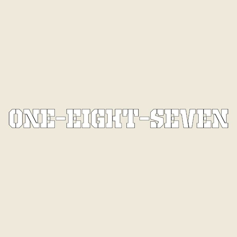 ONE EIGHT SEVEN white