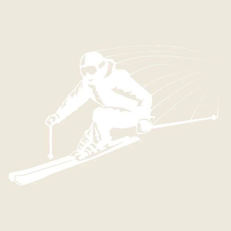 Skier skier athletic fast on the road
