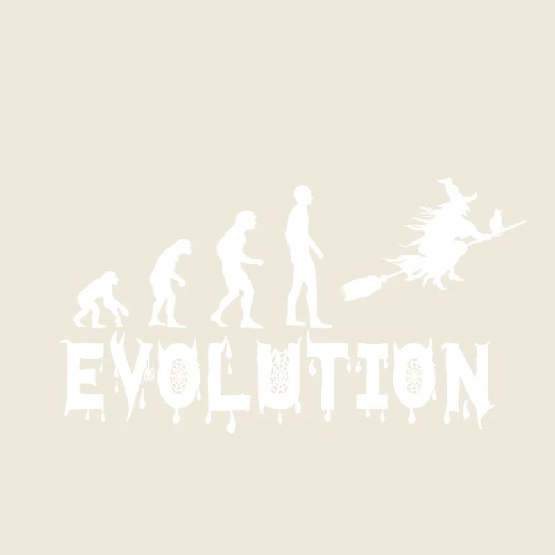 EVOLUTION HEXE Hexerei Zauberin Halloween Geschenk