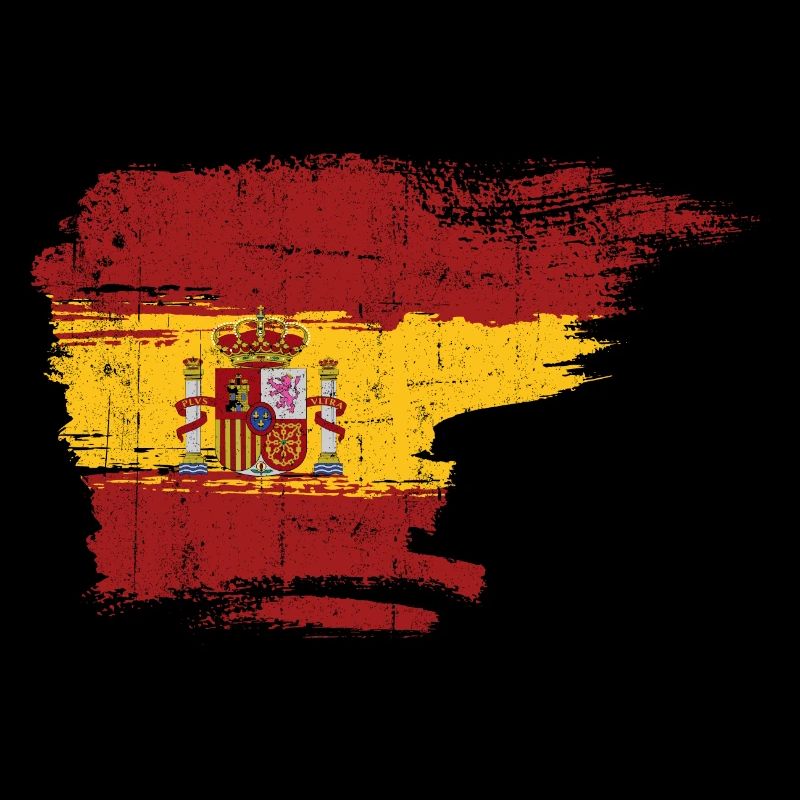 Emblème du drapeau espagnol au pinceau
