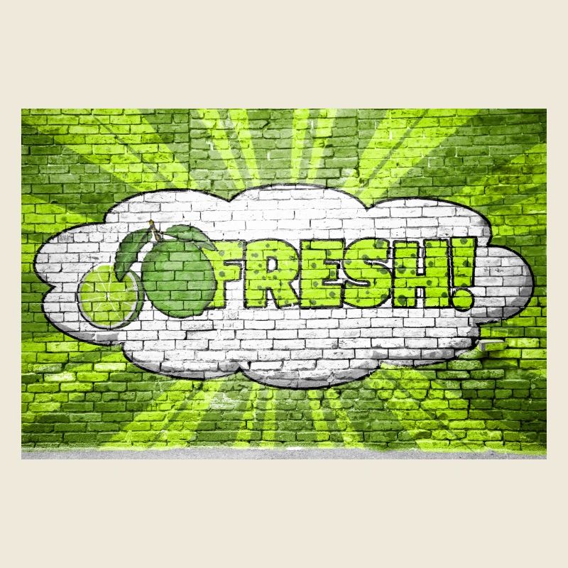 Frischer Comic-Stil Bubble Graffiti Schriftzug