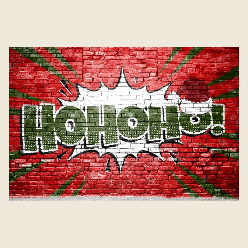 Hohoho! Weihnachten Weihnachten Comic Stil Graffiti Brief