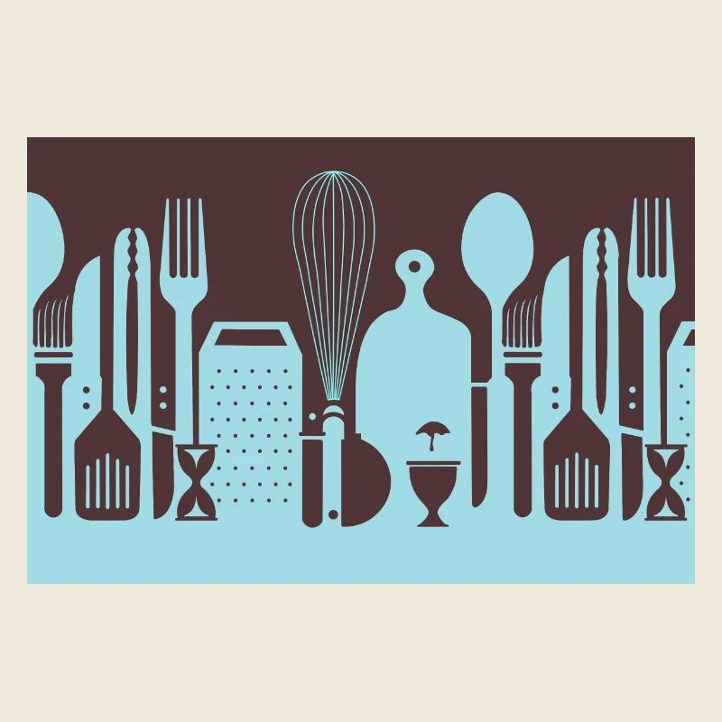 Kitchen with kitchen utensils