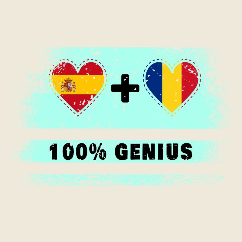Spanien und Rumänien Flagge 100% genial