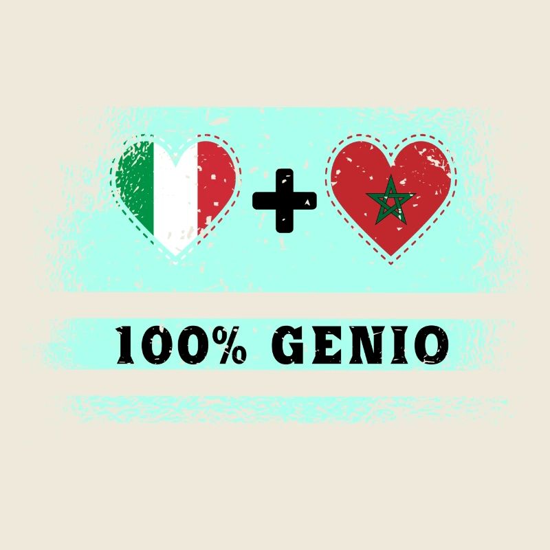 Italie et Maroc 100% drapeau de génie