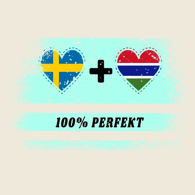 Gambia and Sweden 100% Perfect / Gift