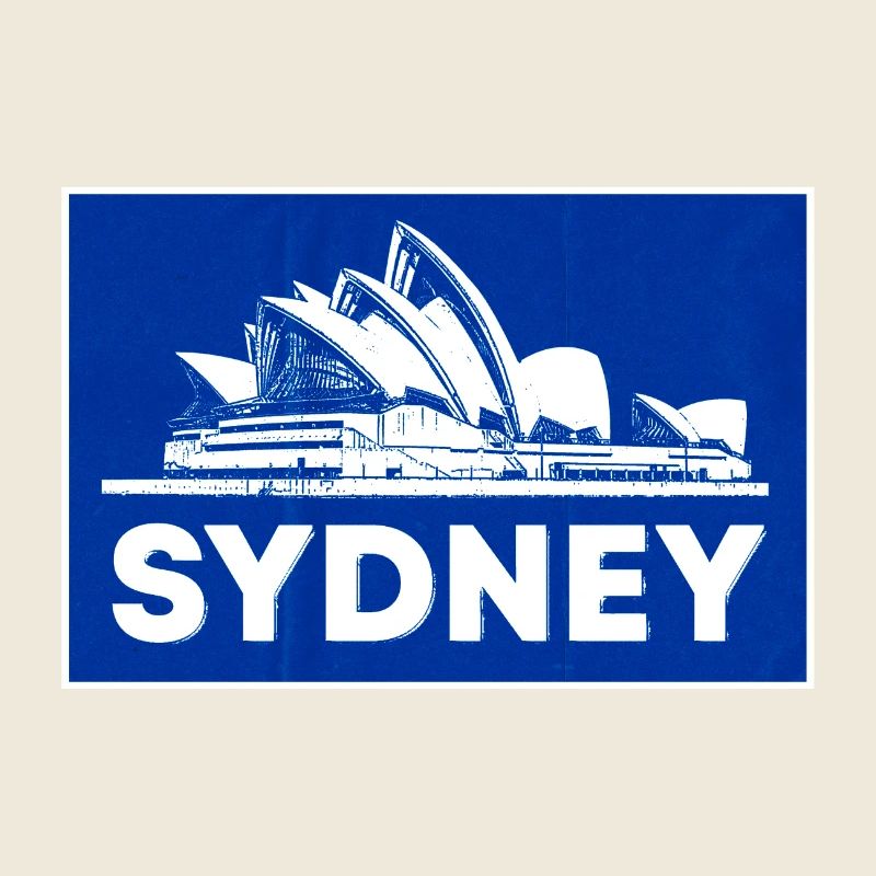 Sydney Opera Blue Silhouette