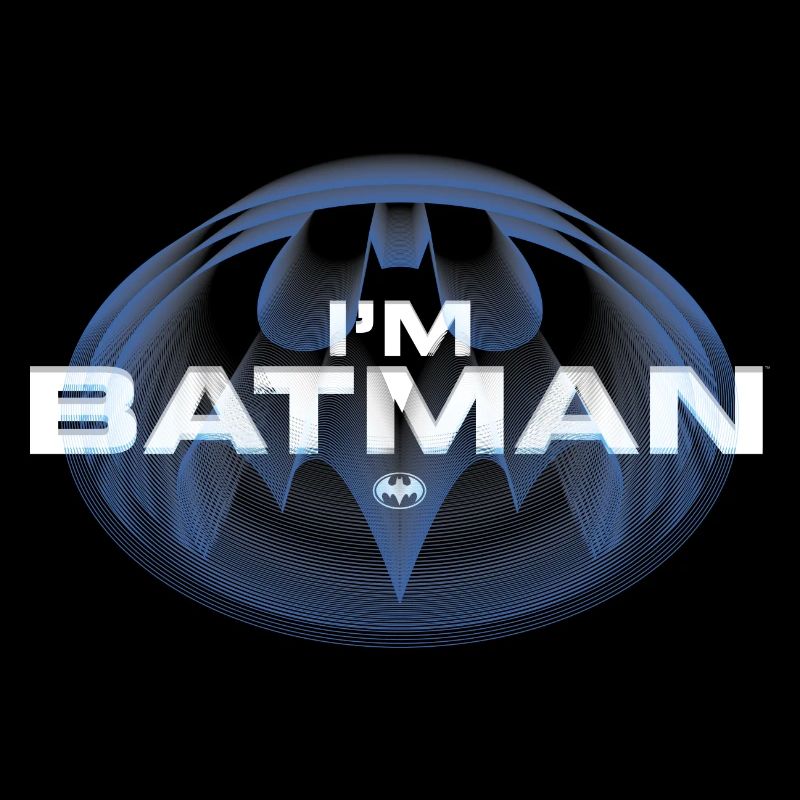 The Flash I'm Batman Logo Bleu
