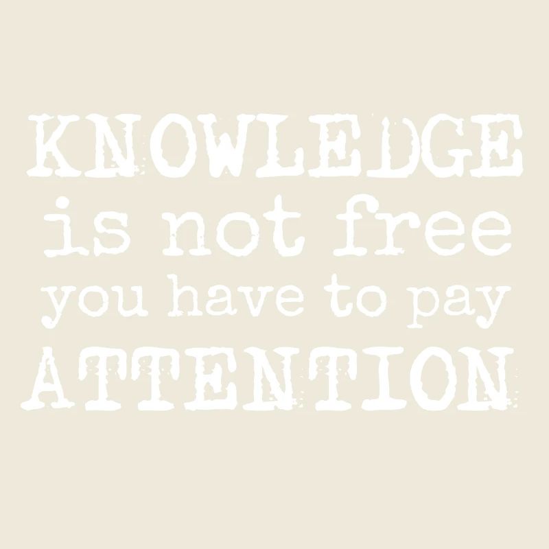 Knowledge is not free