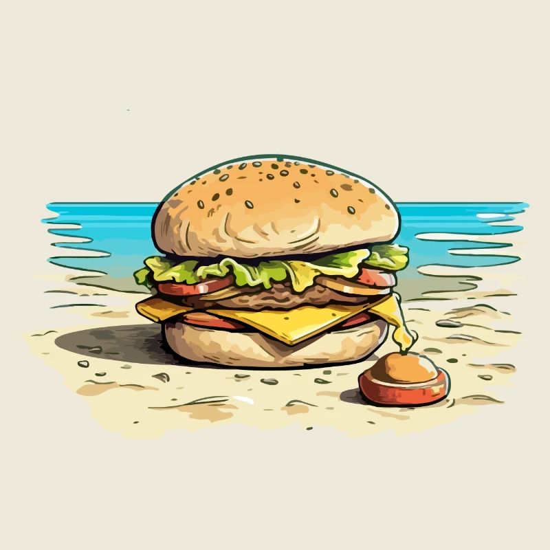 Hamburger à la plage n°2