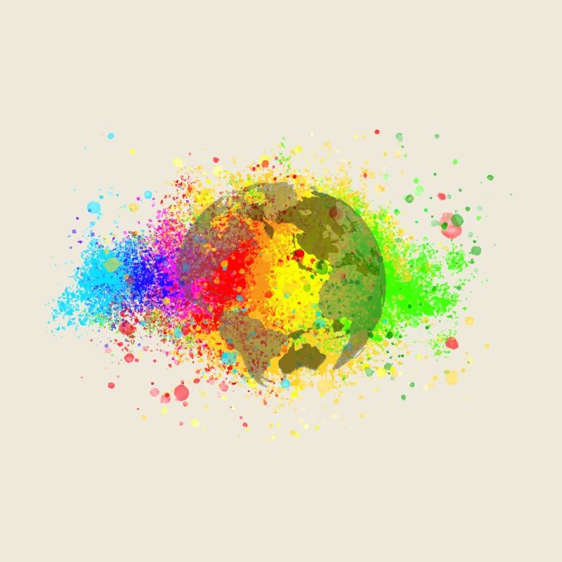 Regenbogen Sprenkel Welt