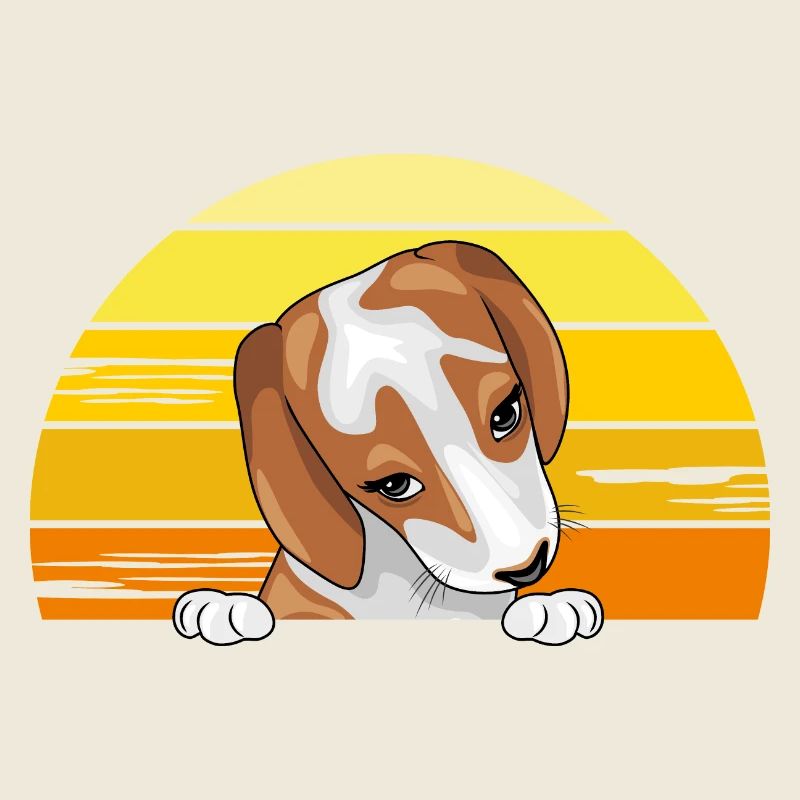 Peeking Beagle chiot