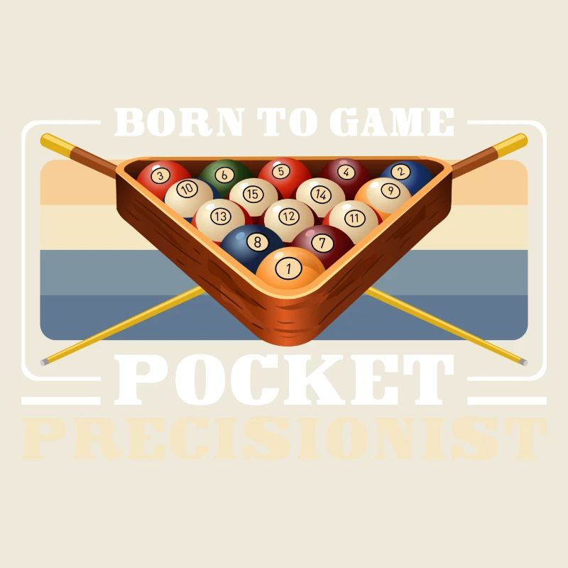 Pool Billardspieler Queue 8-Ball