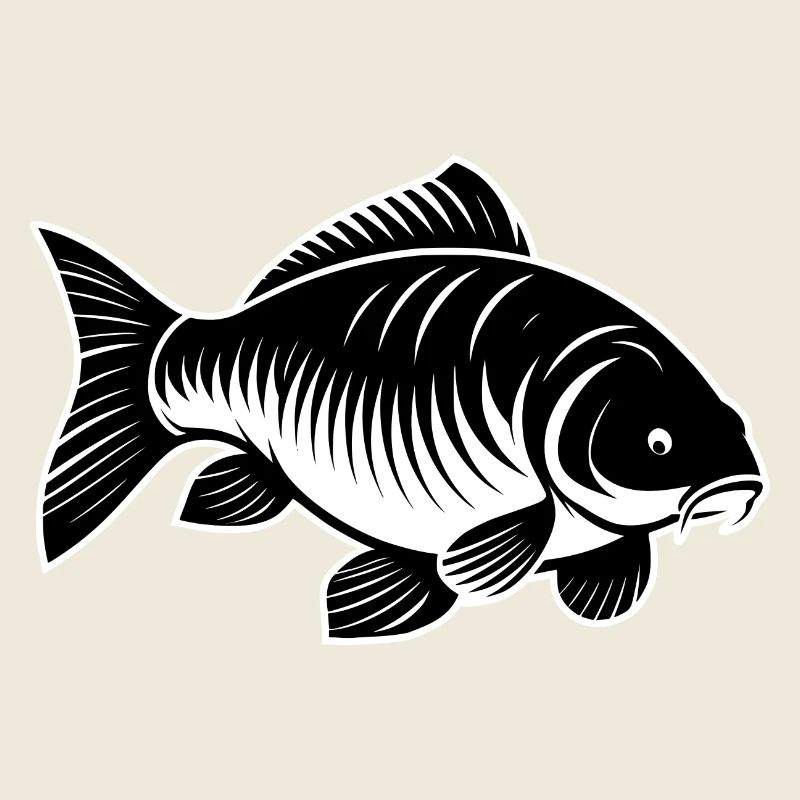 Carpe noir et blanc
