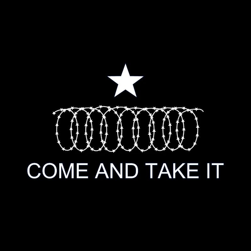 Texas Flag Come and Take It Razor wire