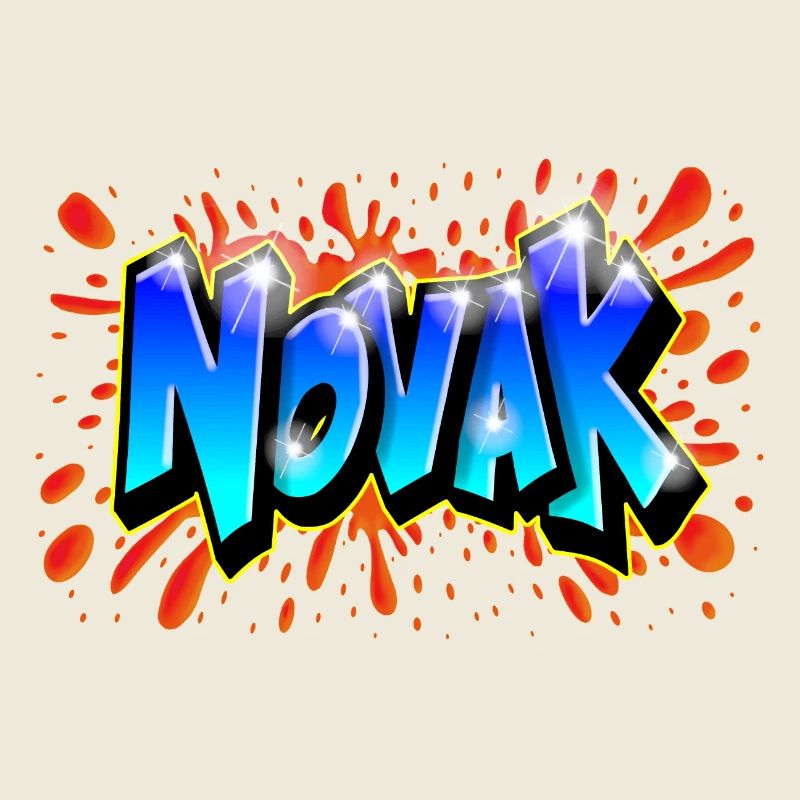 Graffiti NOVAK Splash Rot Kind Geschenk