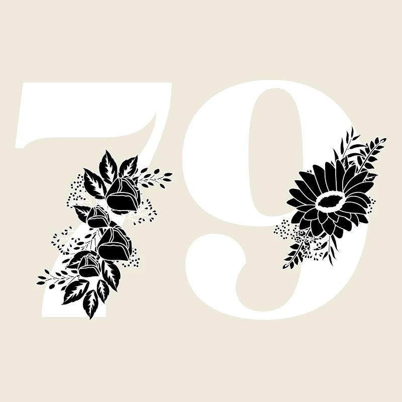 Nummer 79 Schwarze Blumen - 79. Blumengeburtstag