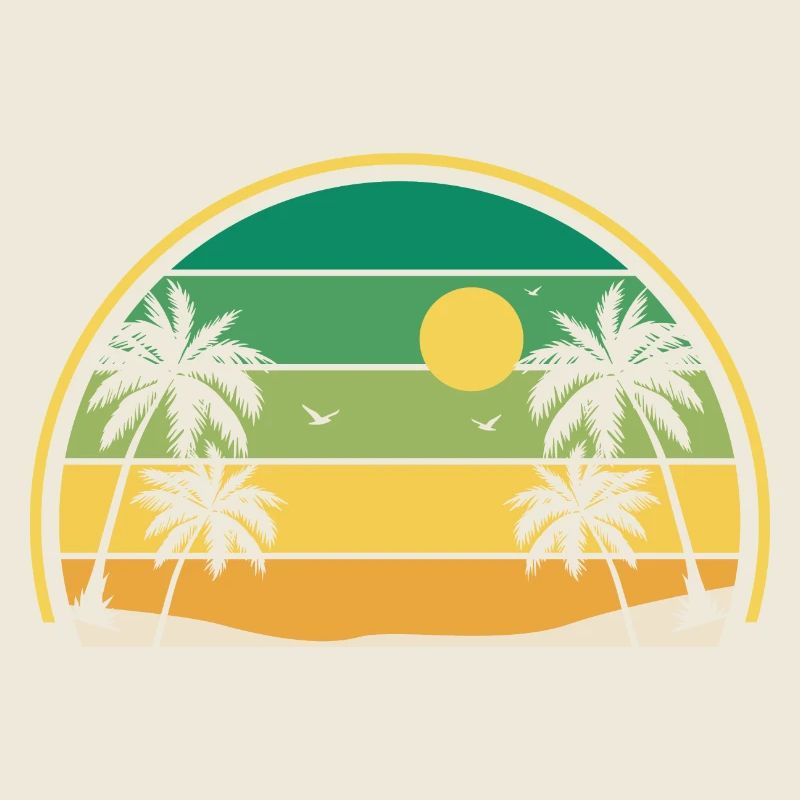 Rétro coucher de soleil été