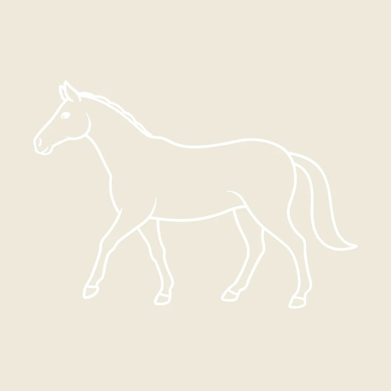 Silhouette de cheval élégante - simple et gracieuse