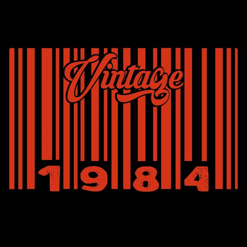 vintage 1984 né en 1984 41 ans bar code anniversai