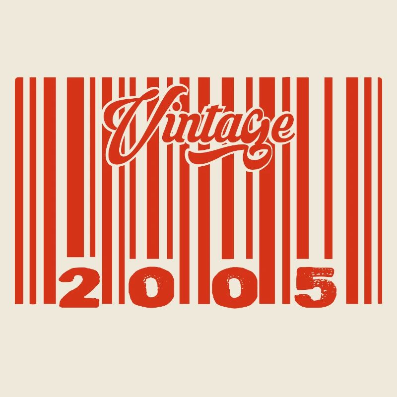 vintage 2005 né en 2005 20 ans bar code anniversai