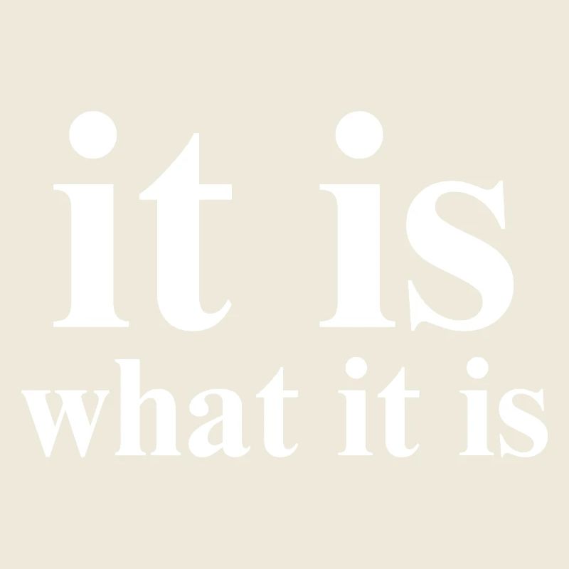 it is what it is