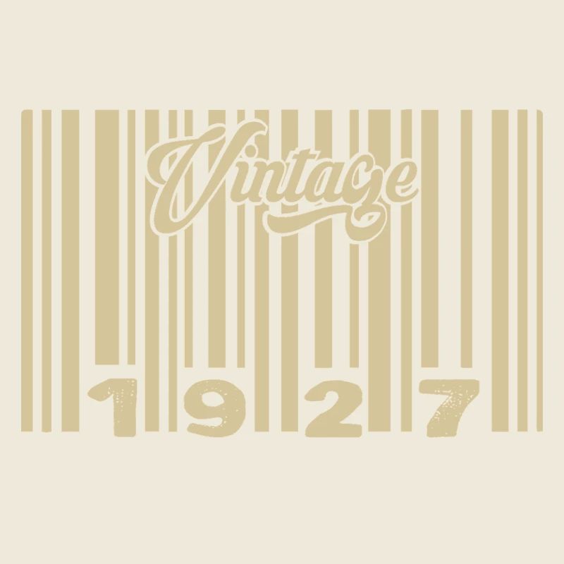 Vintage 1927 Barcode 1927: Year 2025.