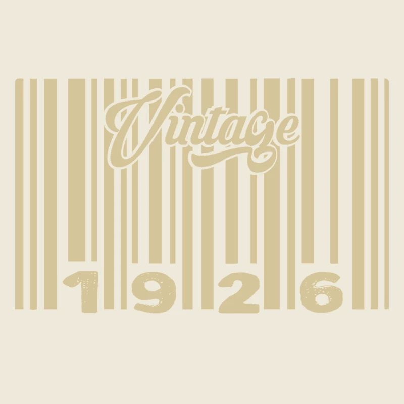 vintage 1926 Code barre 1926: Année 2025.