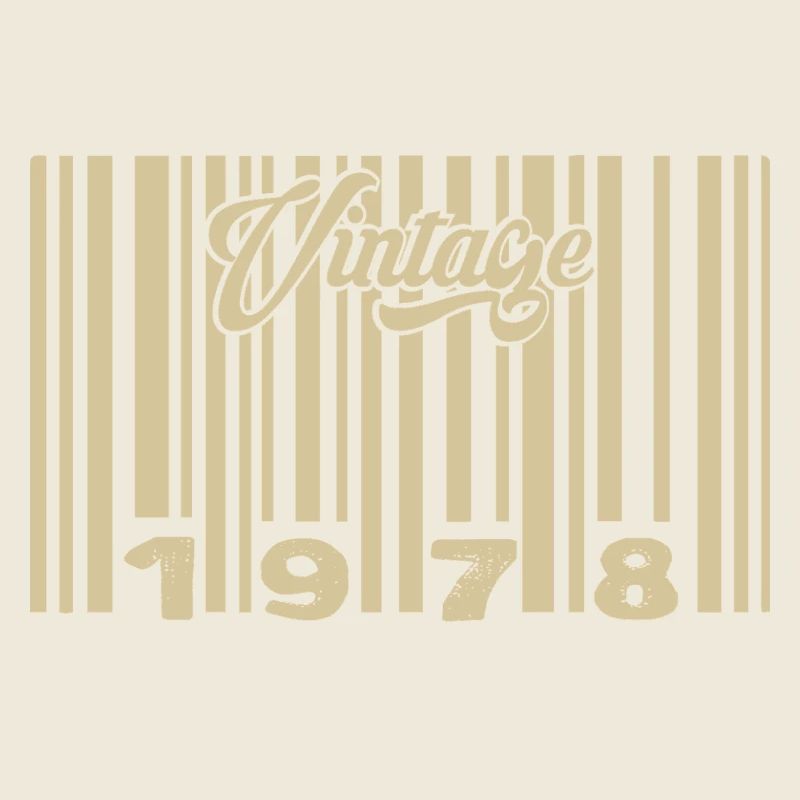 vintage 1978 Code barre 1978: Année 2025.