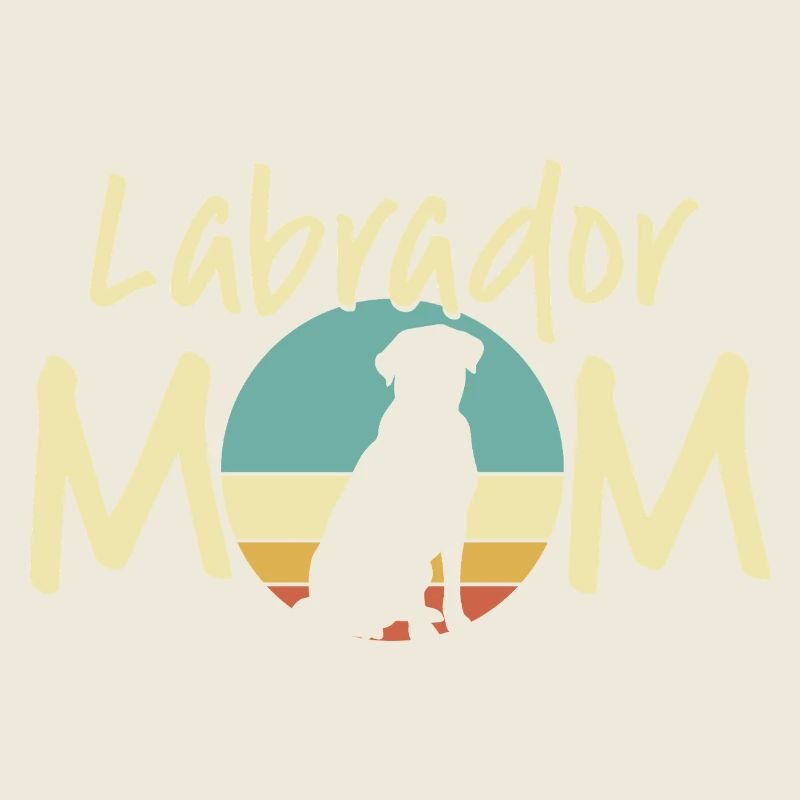 Labrador Mom Retro Sunset Design