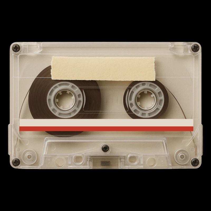 Cassette Transparente – Mixtape Rétro