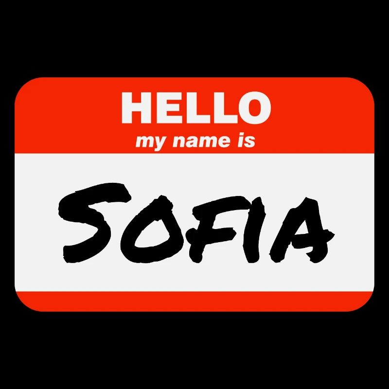 Hello My Name Is Sofia Etikett Namensschild