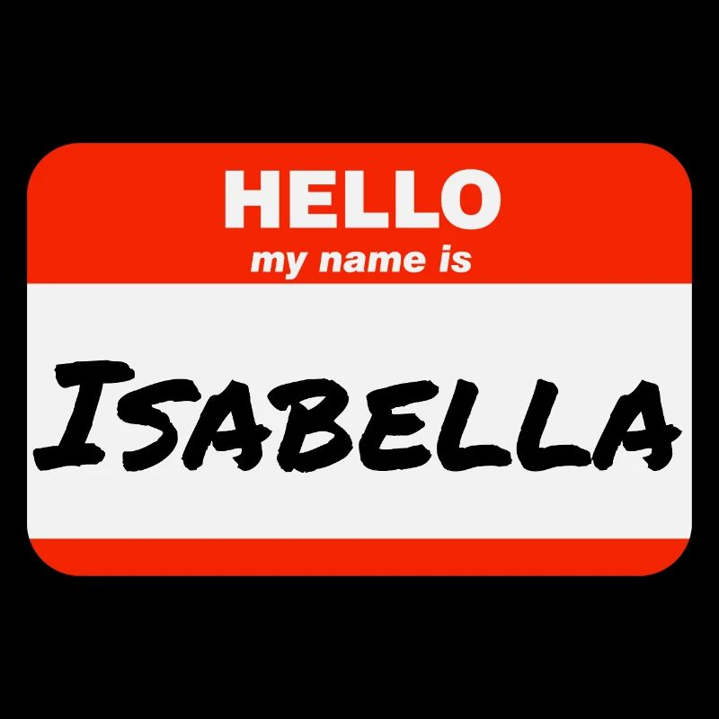 Hello My Name Is Isabella Etikett Namensschild