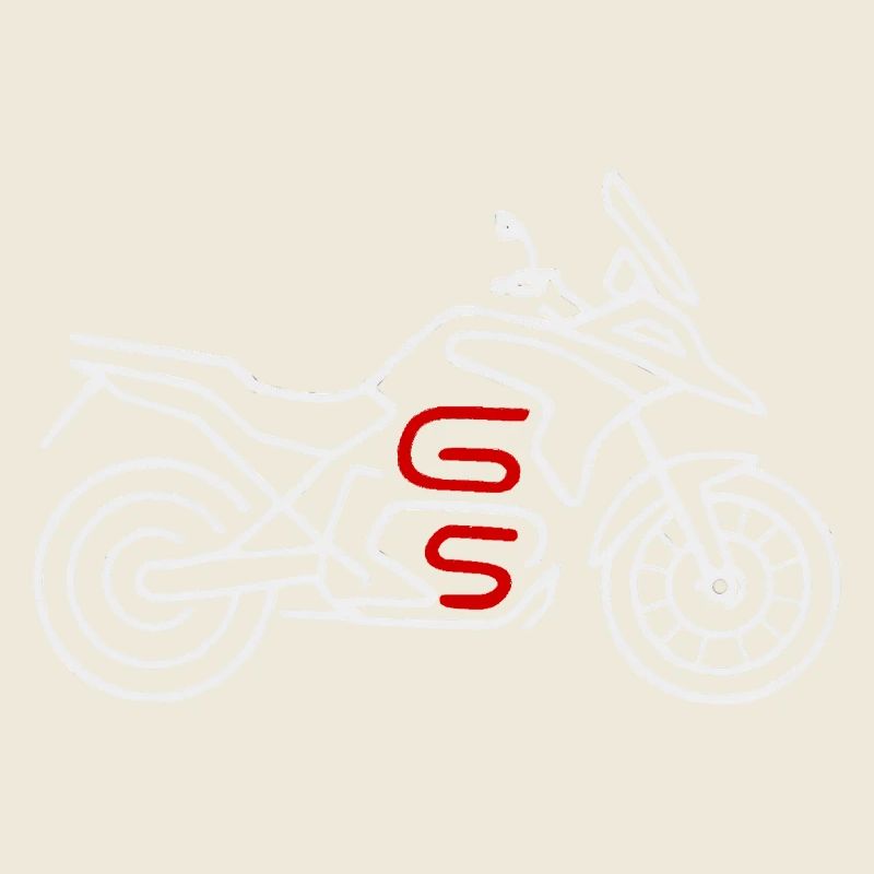 Motorcycle GS white red